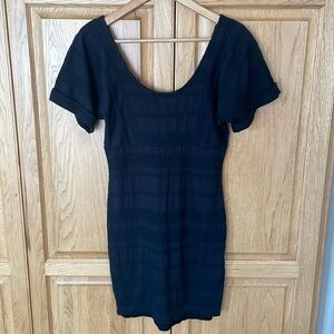 Free People Black Scoop Neck Body Con Dress size small